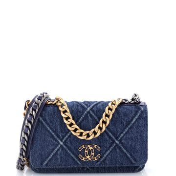 Chanel 19 Wallet on Chain Quilted Denim