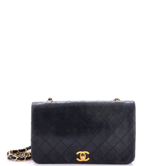 Chanel Vintage Full Flap Bag Quilted Lambskin Medium