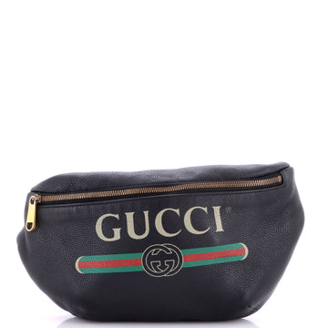 Gucci Logo Belt Bag Printed Leather Medium