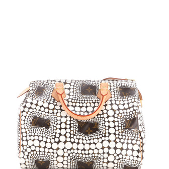 Louis Vuitton Speedy Handbag Limited Edition Kusama Town Monogram Canvas 30
