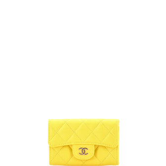 Chanel Classic Flap Card Case Quilted Caviar