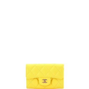 Chanel Classic Flap Card Case Quilted Caviar