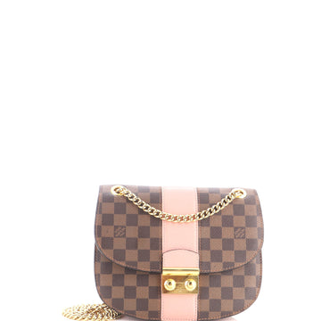 Louis Vuitton Wight Handbag Damier with Leather