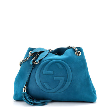 Gucci Soho Chain Strap Shoulder Bag Nubuck Medium