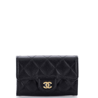 Chanel Classic Flap Card Holder Quilted Caviar