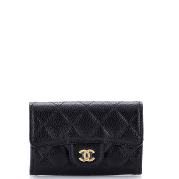 Chanel Classic Flap Card Holder Quilted Caviar