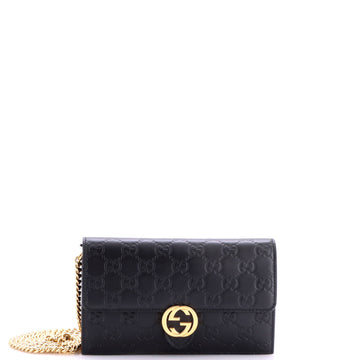 Gucci Icon Wallet on Chain Guccissima Leather