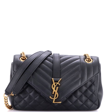 Saint Laurent Classic Monogram Envelope Satchel Mixed Matelasse Leather Medium
