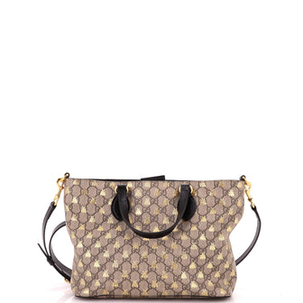 Gucci Convertible Soft Tote Printed GG Coated Canvas Small