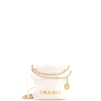 Chanel 22 Chain Hobo Quilted Calfskin Mini