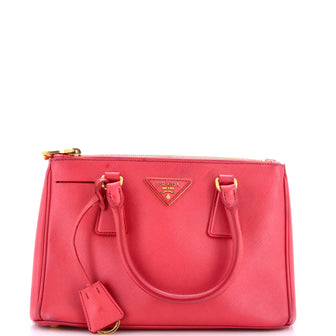 Prada Bicolor Double Zip Lux Tote Saffiano Leather Mini