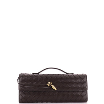 Bottega Veneta Andiamo Top Handle Clutch Intrecciato Nappa Long
