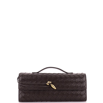 Bottega Veneta Andiamo Top Handle Clutch Intrecciato Nappa Long