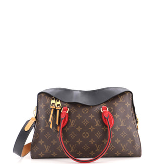 Louis Vuitton Tuileries Handbag Monogram Canvas with Leather