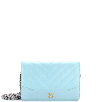 Chanel Gabrielle Wallet on Chain Chevron Aged Calfskin