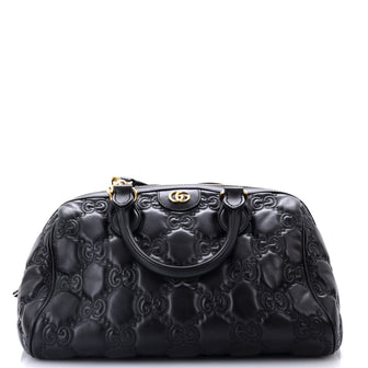 Gucci Ophidia Convertible Boston Top Handle Bag GG Matelasse Leather Medium