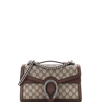 Gucci Dionysus Top Handle Chain Bag GG Coated Canvas Small