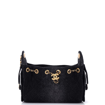 Chanel 25 Hobo Bag Quilted Denim Mini