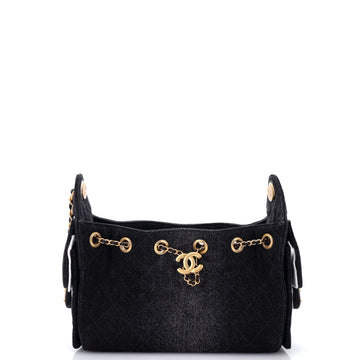 Chanel 25 Hobo Bag Quilted Denim Mini