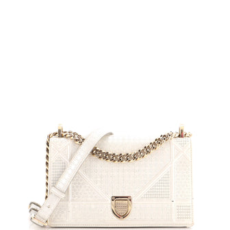 Christian Dior Diorama Flap Bag Cannage Embossed Calfskin Small