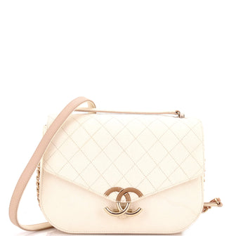 Chanel Thread Around Flap Bag Quilted Caviar Medium