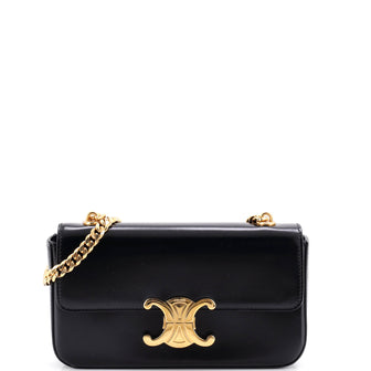 Celine Triomphe Chain Shoulder Bag Leather Small