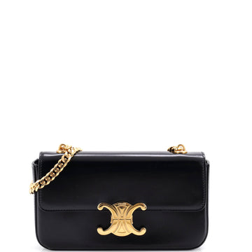 Celine Triomphe Chain Shoulder Bag Leather Small