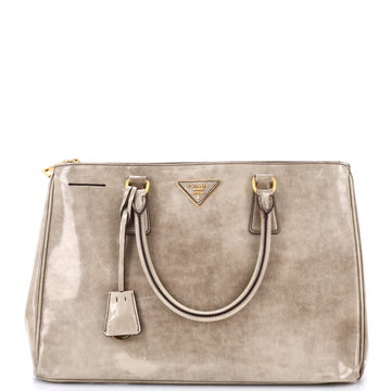 Prada Double Zip Lux Tote Spazzolato Leather Medium