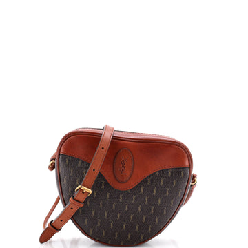 Saint Laurent Le Monogramme Coeur Bag Monogram All Over Coated Canvas and Leather