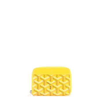 Goyard Matignon Zip Wallet Coated Canvas with Leather Mini