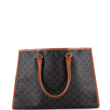 Celine Horizontal Cabas Tote Triomphe Coated Canvas