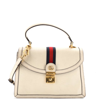 Gucci Ophidia Flap Top Handle Bag Leather Small