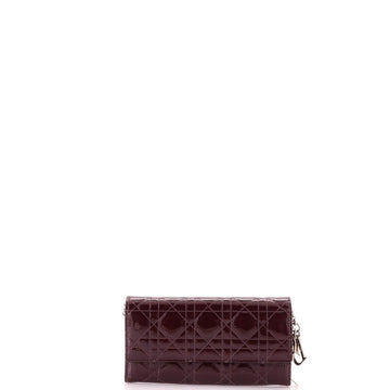 Christian Dior Lady Dior Rendez Vous Short Chain Wallet Cannage Quilt Patent