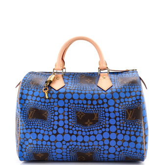 Louis Vuitton Speedy Handbag Limited Edition Kusama Town Monogram Canvas 30