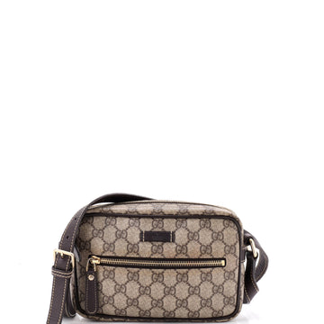 Gucci Front Zip Camera Bag GG Coated Canvas Small
