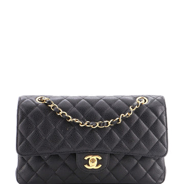 Chanel Classic Double Flap Bag Quilted Caviar Medium