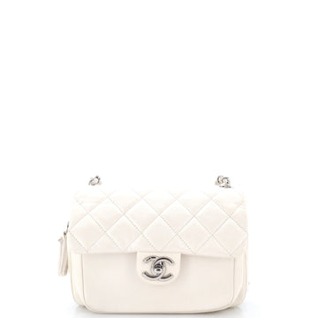 Chanel Express Zip Around CC Flap Bag Quilted Calfskin Small
