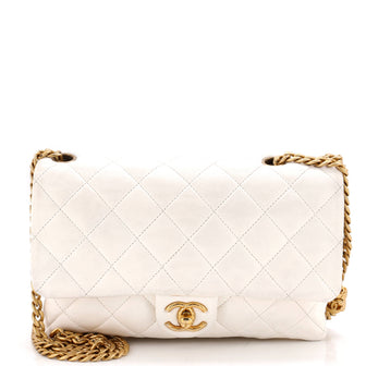 Chanel Pillow Crush Flap Bag Quilted Lambskin Medium