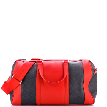 Salvatore Ferragamo Convertible Duffle Bag Printed Coated Canvas and Leather Large