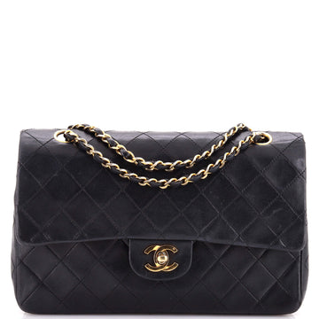 Chanel Vintage Classic Double Flap Bag Quilted Lambskin Medium