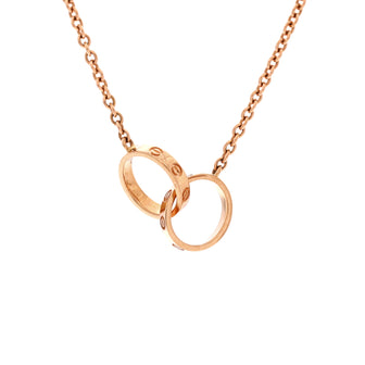 Cartier Love Interlocking Necklace 18K Rose Gold