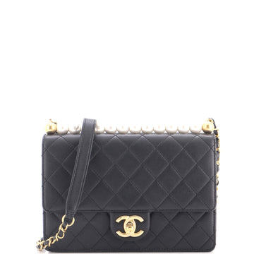 Chanel Chic Pearls Flap Bag Quilted Lambskin Small