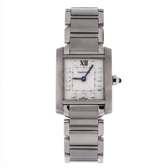 Cartier Tank Francaise Quartz Watch Stainless Steel with Diamond Markers 20