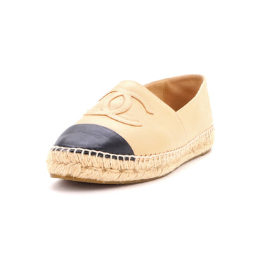 Chanel Women's CC Cap Toe Espadrilles Leather