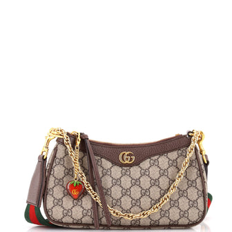 Gucci Ophidia Charm Shoulder Bag GG Coated Canvas Small