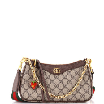 Gucci Ophidia Charm Shoulder Bag GG Coated Canvas Small