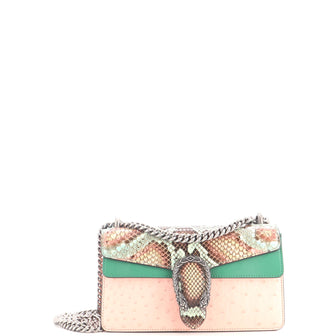 Gucci Dionysus Bag Python with Ostrich and Leather Small
