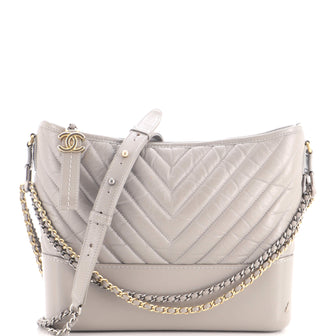 Chanel Gabrielle Hobo Chevron Aged Calfskin Medium