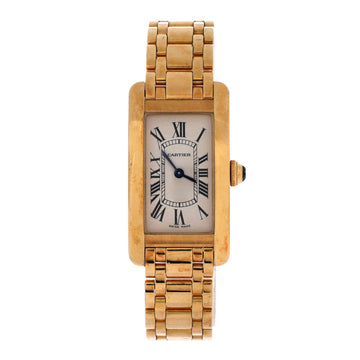 Cartier Tank Americaine Quartz Watch Yellow Gold 19