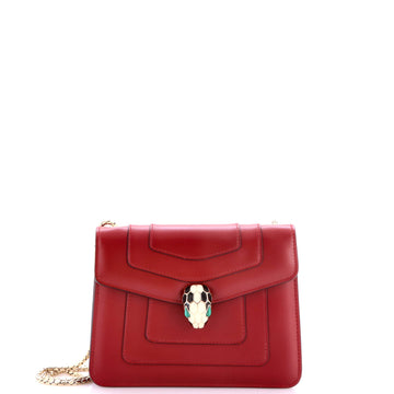 Bvlgari Serpenti Forever Square Shoulder Bag Leather Small